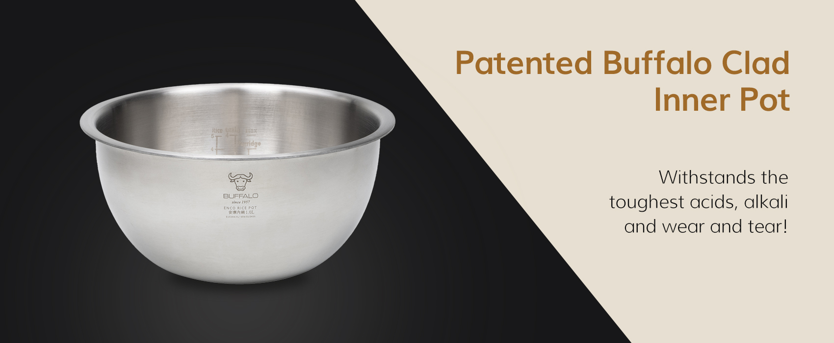 Buffalo Induction Heating (IH) Patented Clad Inner Pot Smart Rice