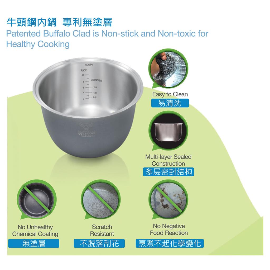 CLASSIC系列牛頭鋼安康飯鍋 (5杯米)